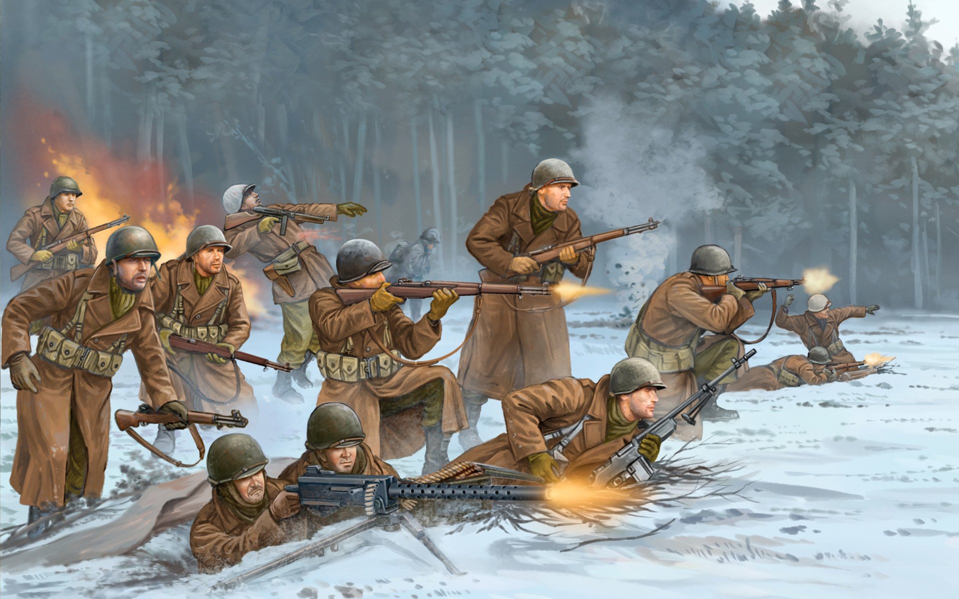 kunst soldaten 101. landung division 101. luftlandung usa ardennen belgien 1944 schlacht in den ardennen schlacht in den ardennen flammen des krieges bezeichnung zweiter weltkrieg miniaturen spiel zweiter weltkrieg