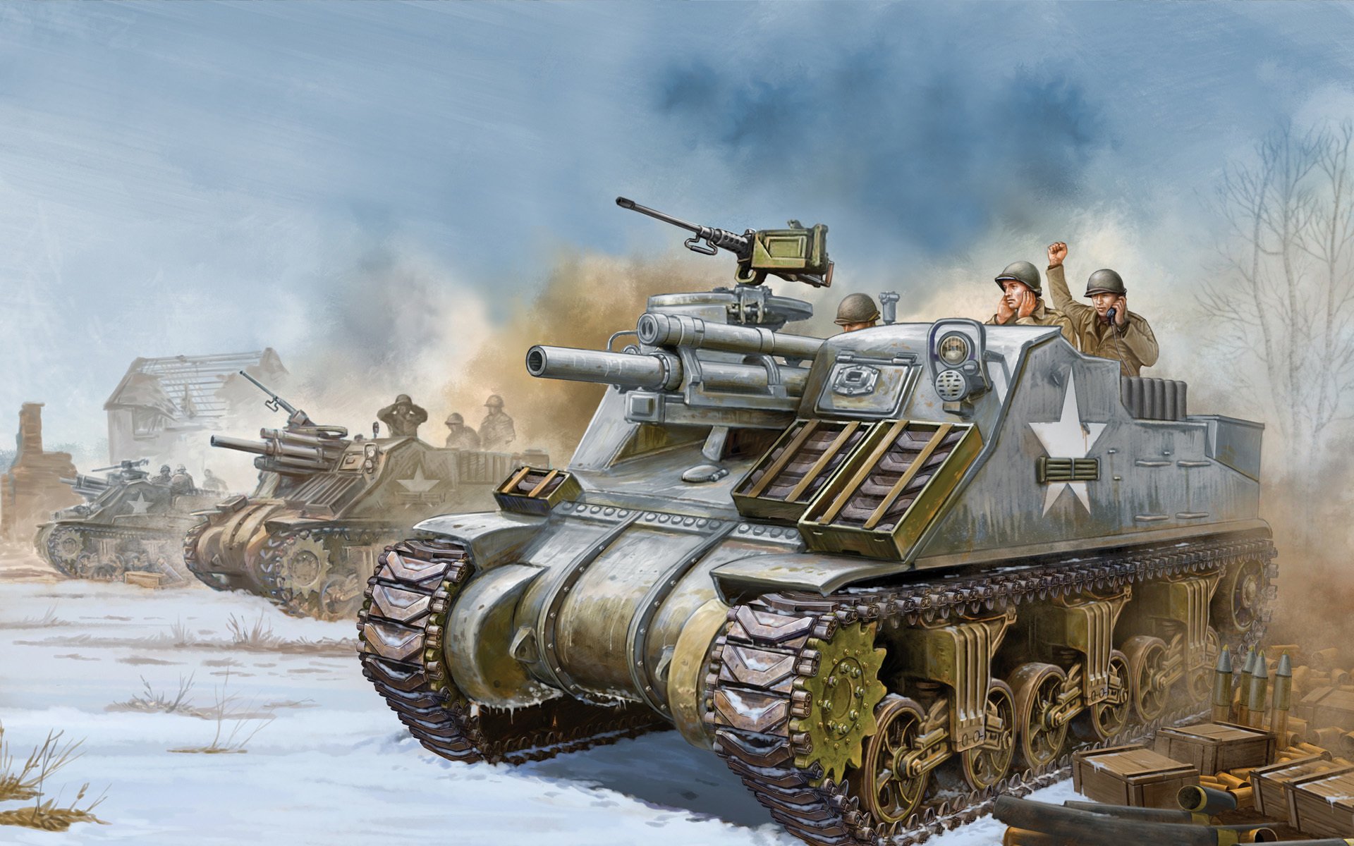 kunst acs selbstfahrend haubitze motor der haubitze m7 105mm klasse selbstfahrend haubitze weithin bekannt auch unter ihr britischer name priester engl. priester usa erstellt b 1942 auf fahrwerk mittel tank m3 flammen des krieges bezeichnen zweiten weltkrieg