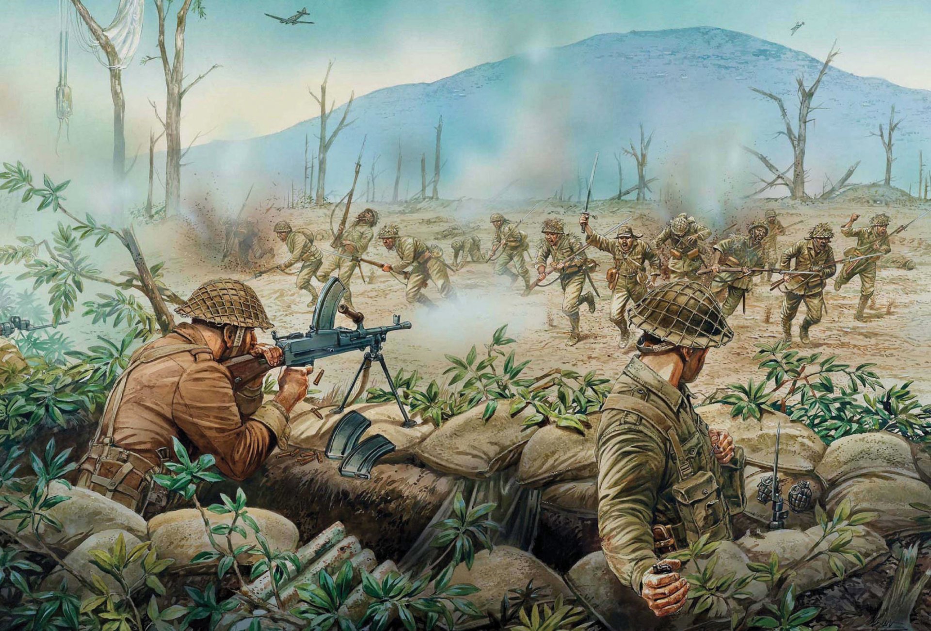 art soldiers kohima battle april 1944 turning point battle in burmese indian region between british indian army and japanese neighborhood city kohima ended defeat japanese army stop japanese burmese campaign because of re