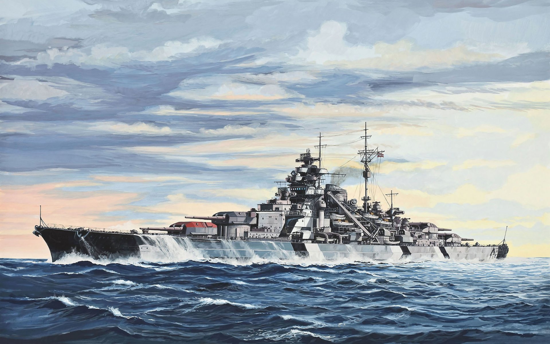 kunst marine schiff schlachtschiff deutsch militär bismarck berühmt benannt nach dem ersten kanzler deutsch reich otto von bismarck während kampagne mai 1941 versenkt dänisch meerenge britisch kreuzer hood drei tage dauerte jagd britisch