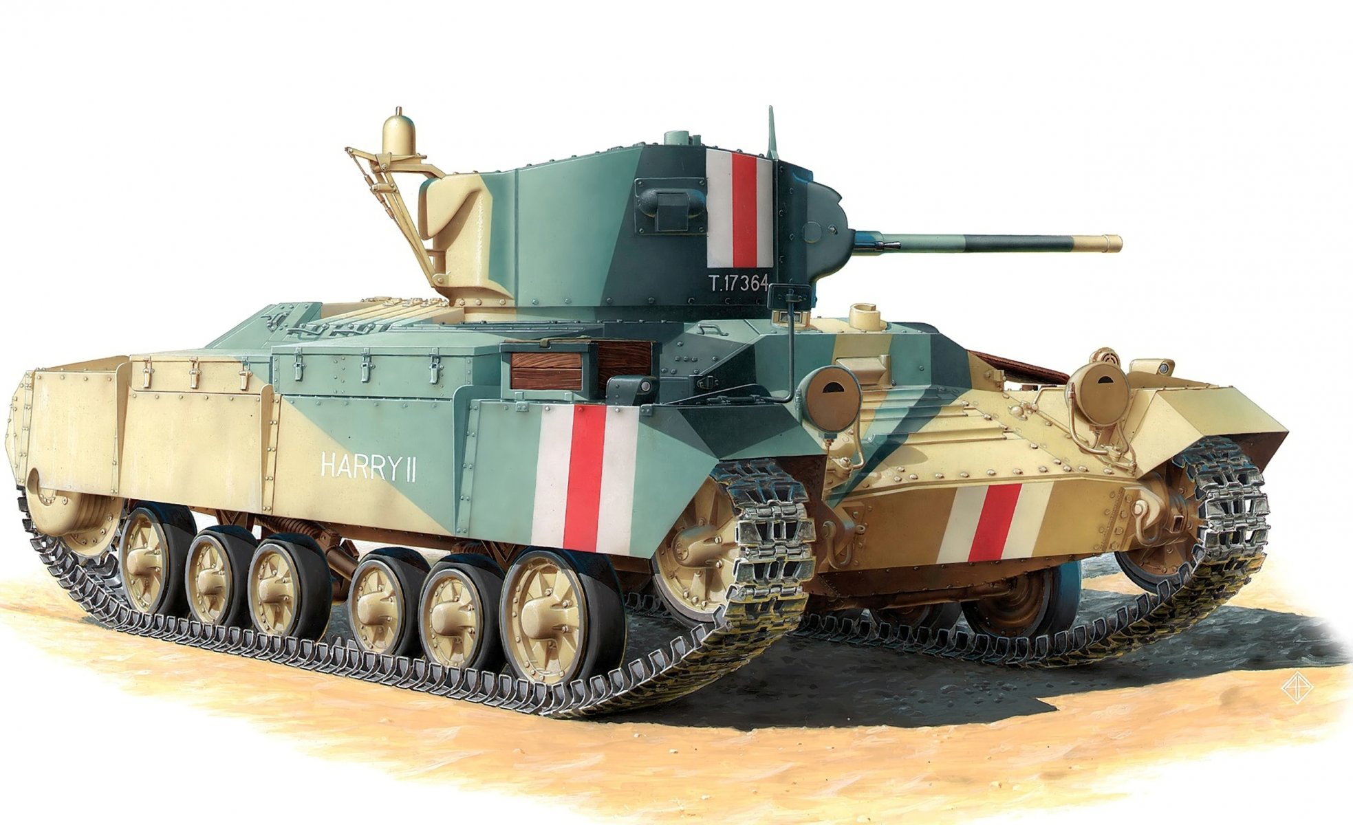 arte san valentín mk i británico infantería tanque ww2 dibujo