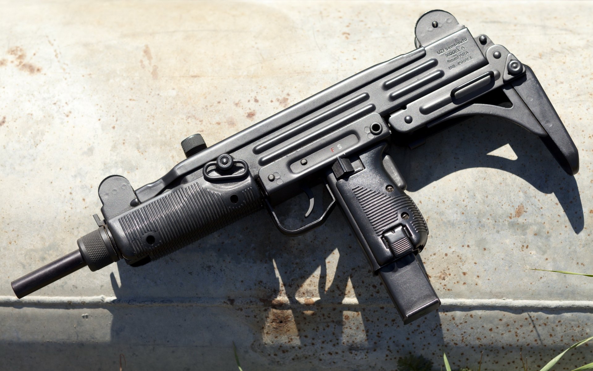 uzi model a weapon background israel