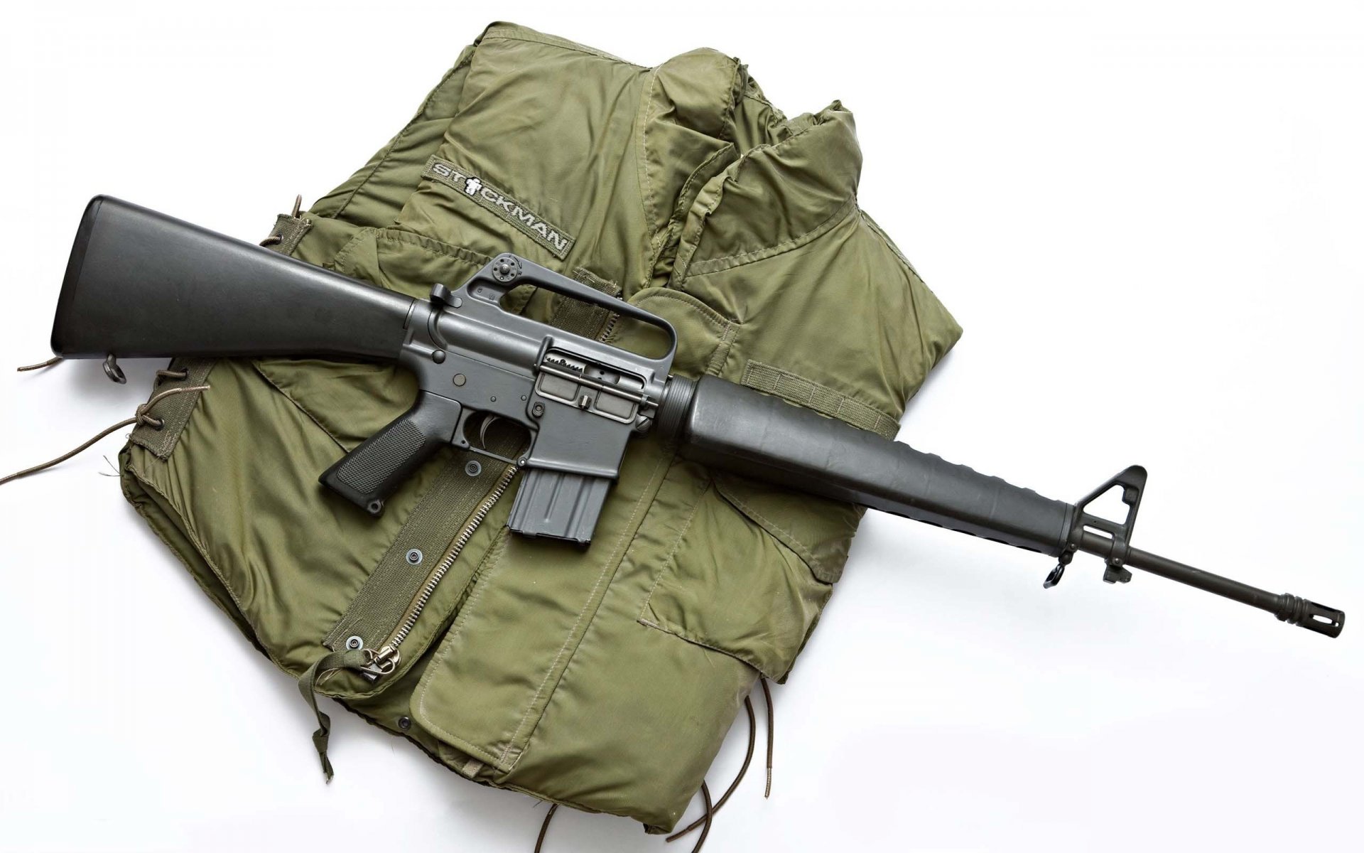 armas m16 americano automático rifle calibre 56 mm adoptado en armado en la década de 1960 protector chaqueta