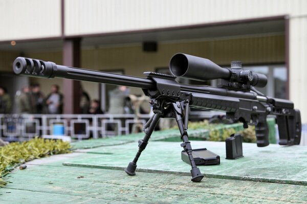 Russian sniper rifle is ready to fire