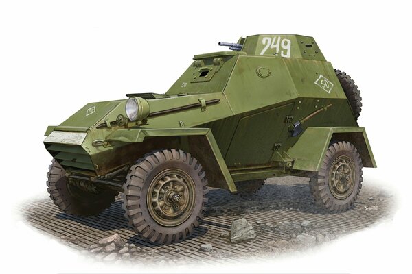 Art Soviet light armored car BA-64