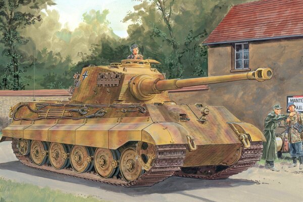 Drawing of a tank called the royal tiger