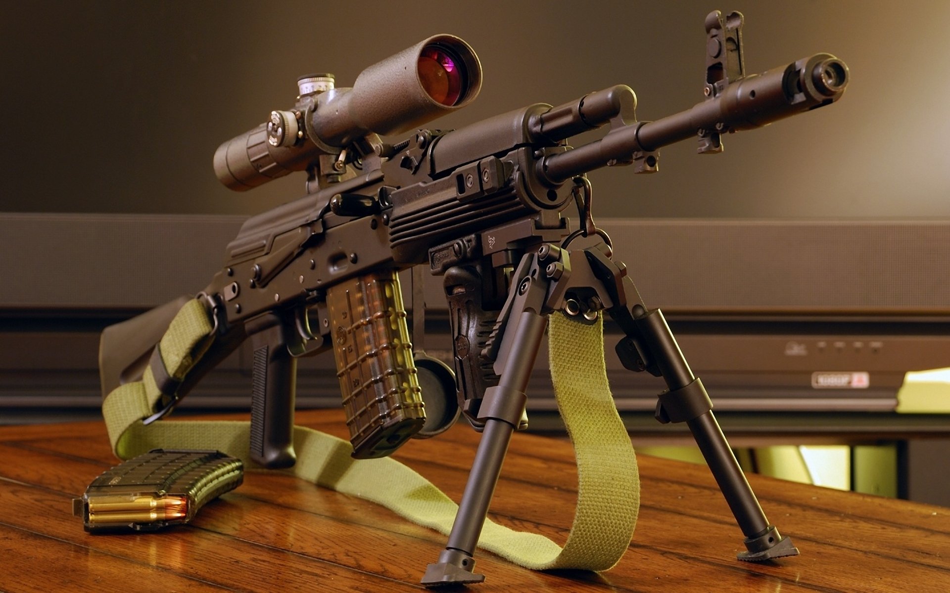 ak-101 5. 56x45 kalash fucile d assalto kalashnikov fucile d assalto arma ottica cannocchiale da puntamento fuoco cintura negozi bipiede impugnatura carta da parati ak-101