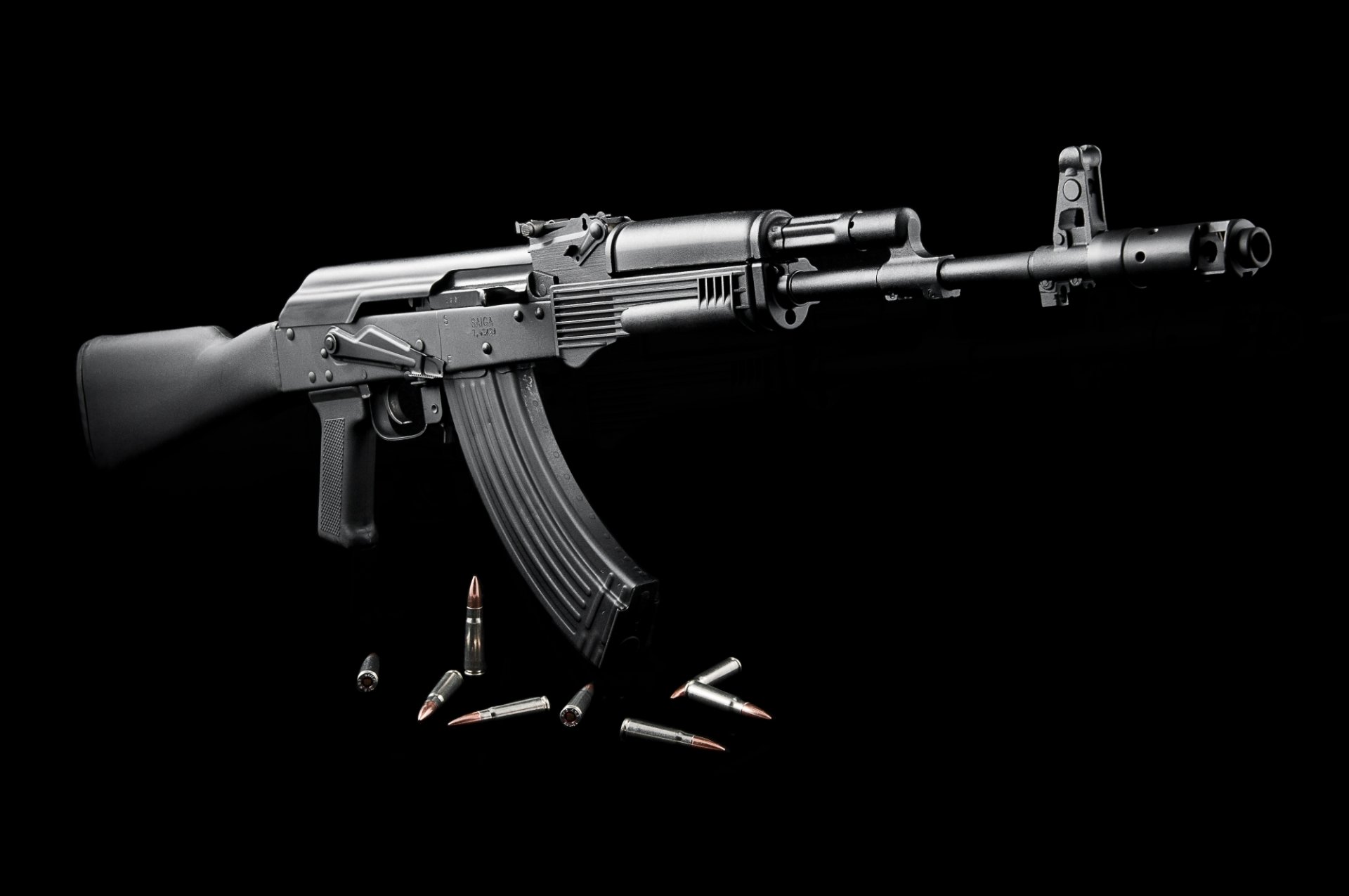 aiga m3 exp 01 civilian version of the ak-103 cartridges chёny background weapon