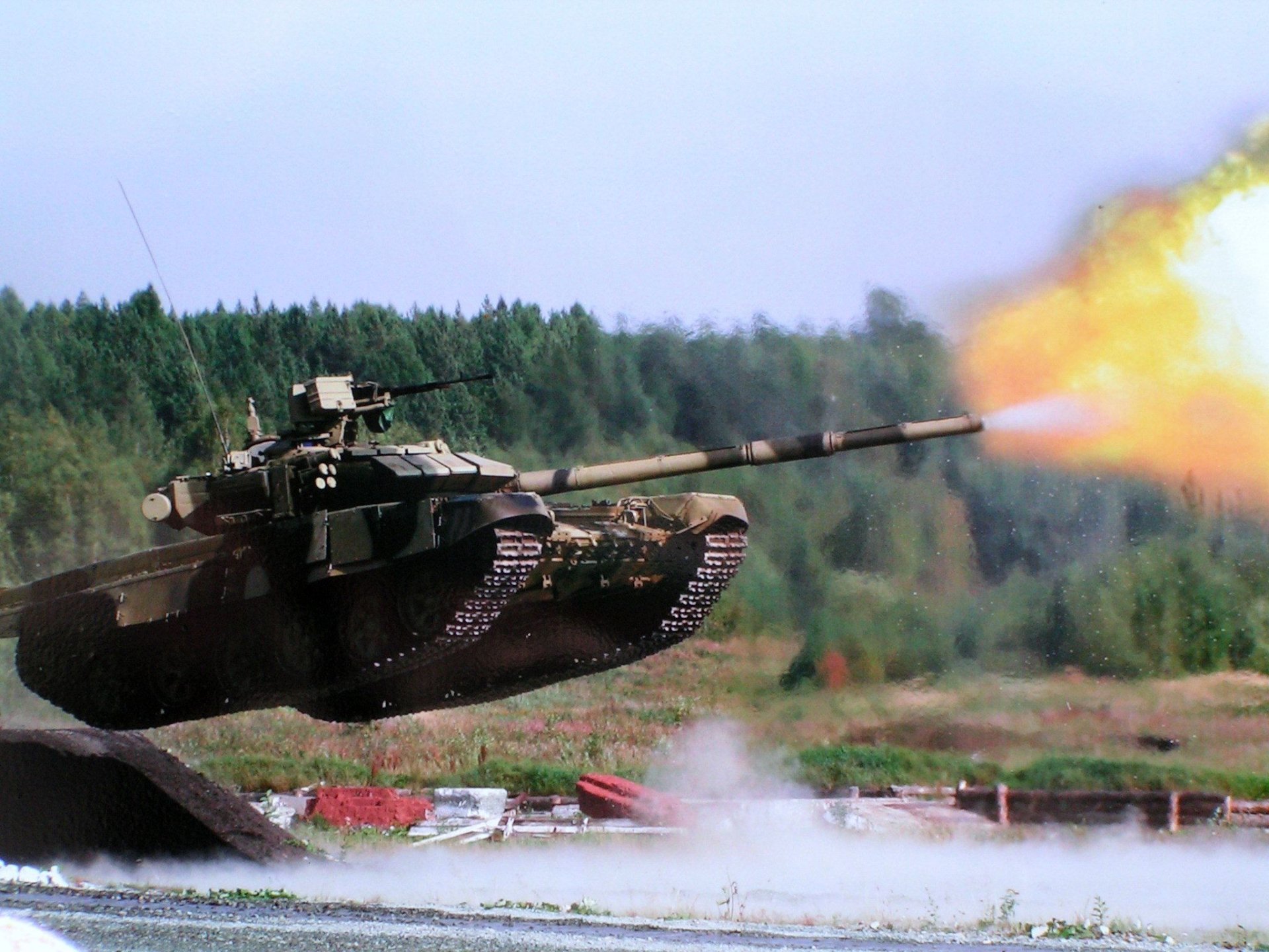 t-90 char russe saut tir polygone