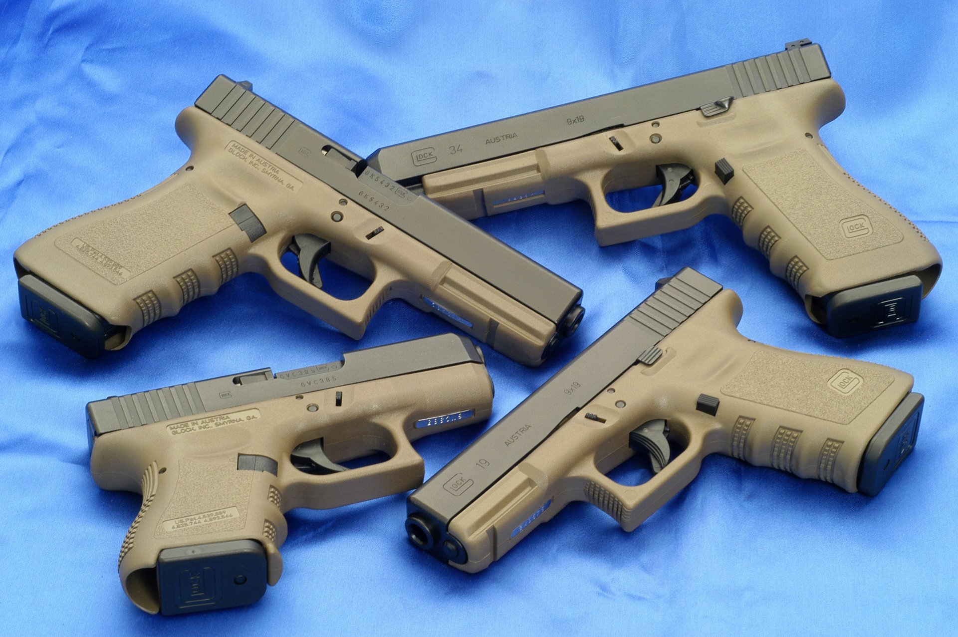 hd glock 17 glock 19 glock 26 glock 34 broń tapety austria glock pistolety lufy pistolety ogień