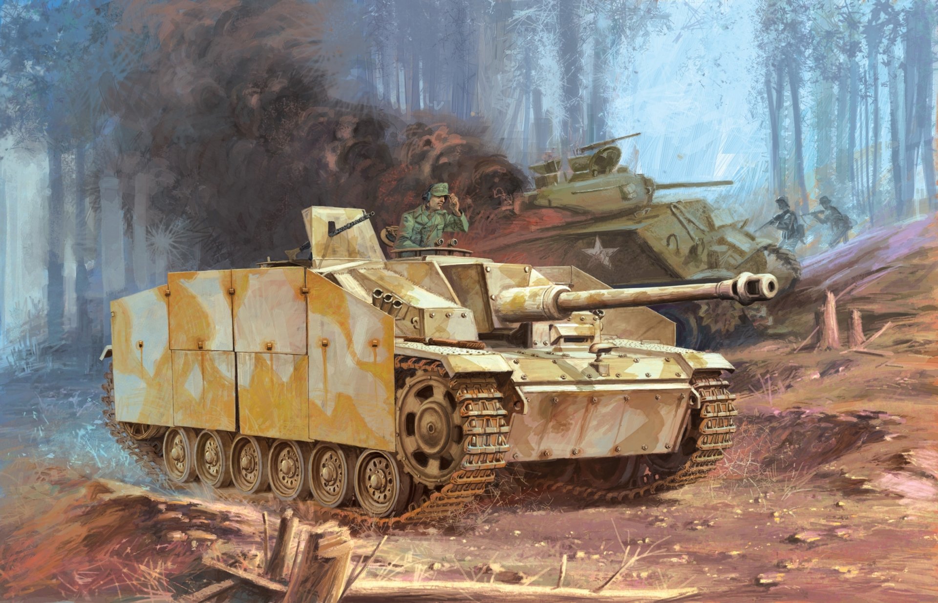 dibujo stug.iii ausf.g sturmgeschütz sturmgeschütz stug artillería autopropulsada acs arma de asalto