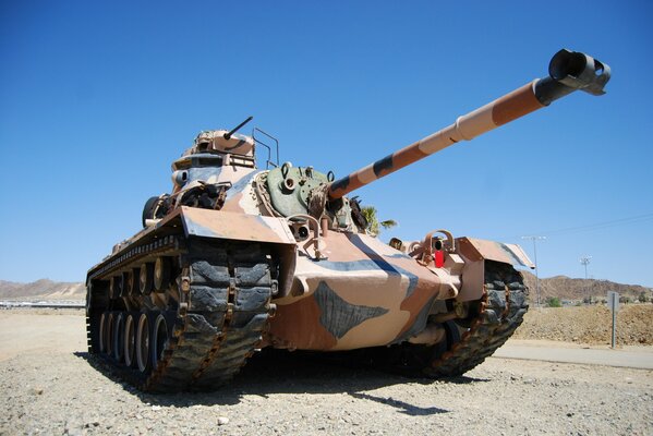 M-48 tank on the road in the USA