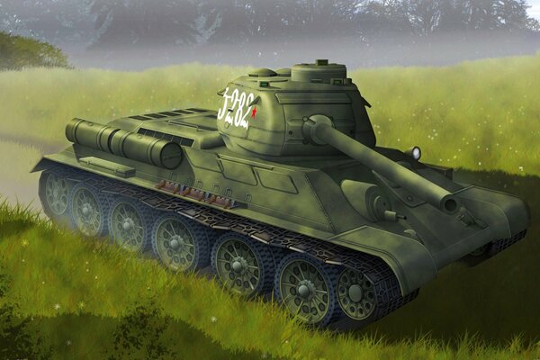 Carro armato sovietico T-34-85 in campo