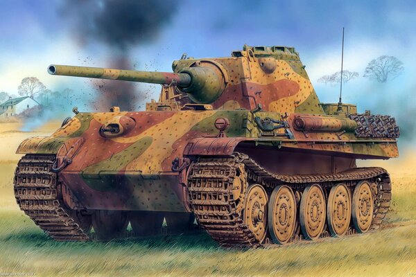 Dibujo de un tanque de Chad alemán