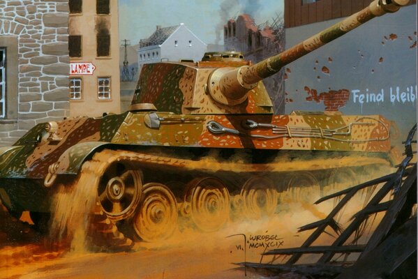 Figura raffigurante un carro armato tedesco Royal Tiger della Seconda Guerra Mondiale