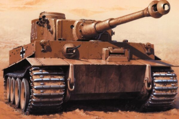 German Tiger tank 1. Drawing