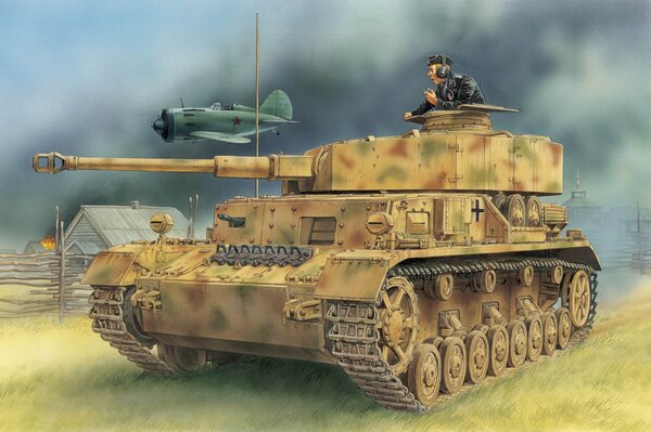 Tank drawing in protective color