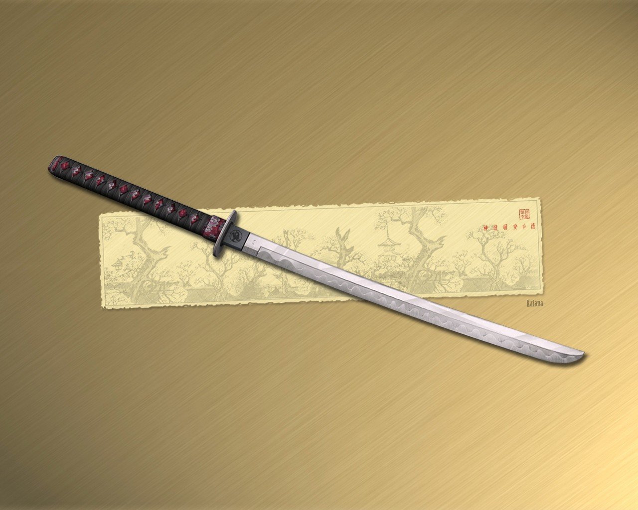 miecz katana rysunek