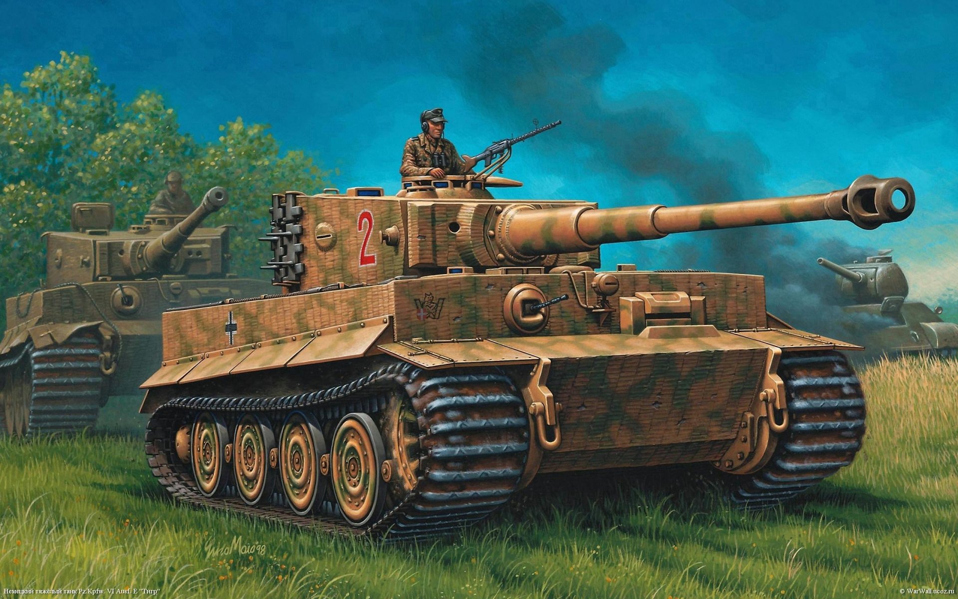 tank tiger war drawing