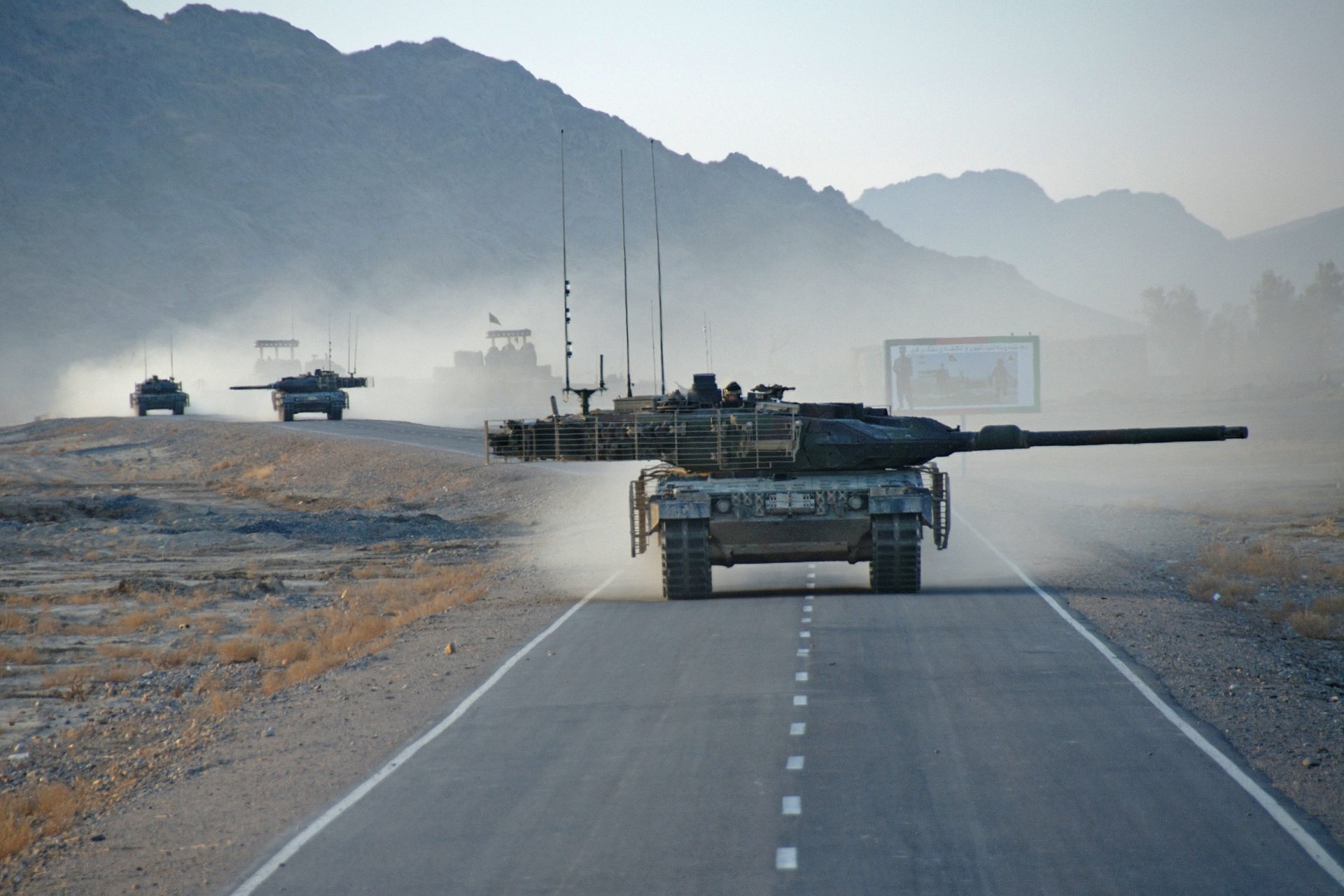 leopard 2a6 tank afghanistan war road column