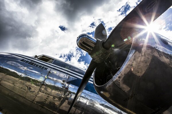 Beautiful planes at the airport