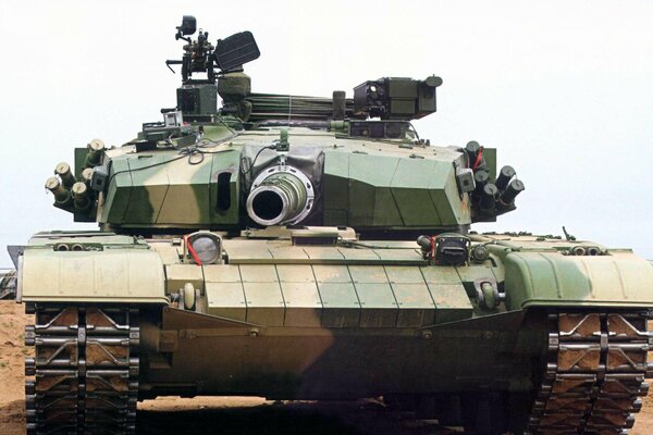 Armored tank in the desert