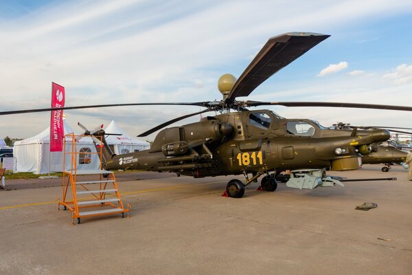 Mi - 28 before departure at the airfield