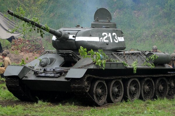 T-34 tank during the victory in the Second World War