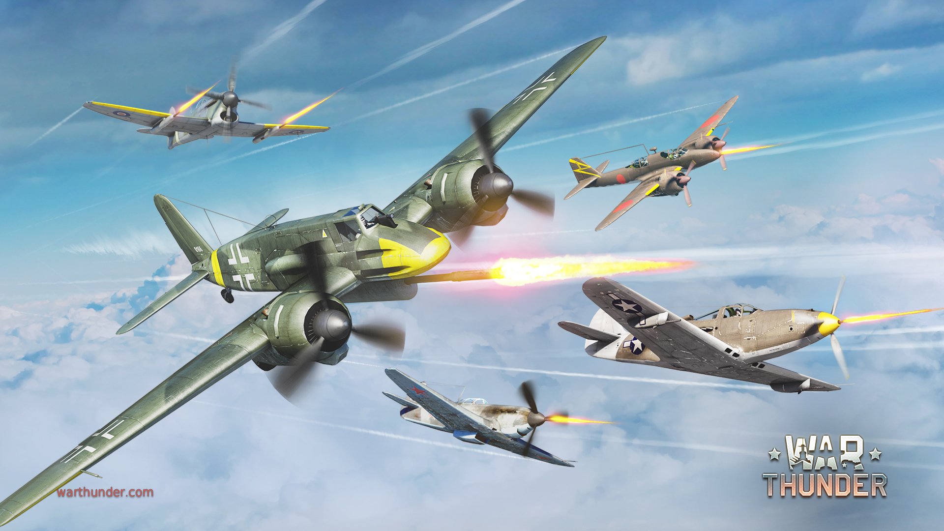 art guerre ciel hawker tempête britannique piston monomoteur combattant henschel hs.129 b-3 allemand bimoteur stormtrooper yakovlev yak-9k soviétique kawasaki gi-102 randy stormtrooper army type 4 japonais chasseur intercepteur bell p-39 aerocobr am