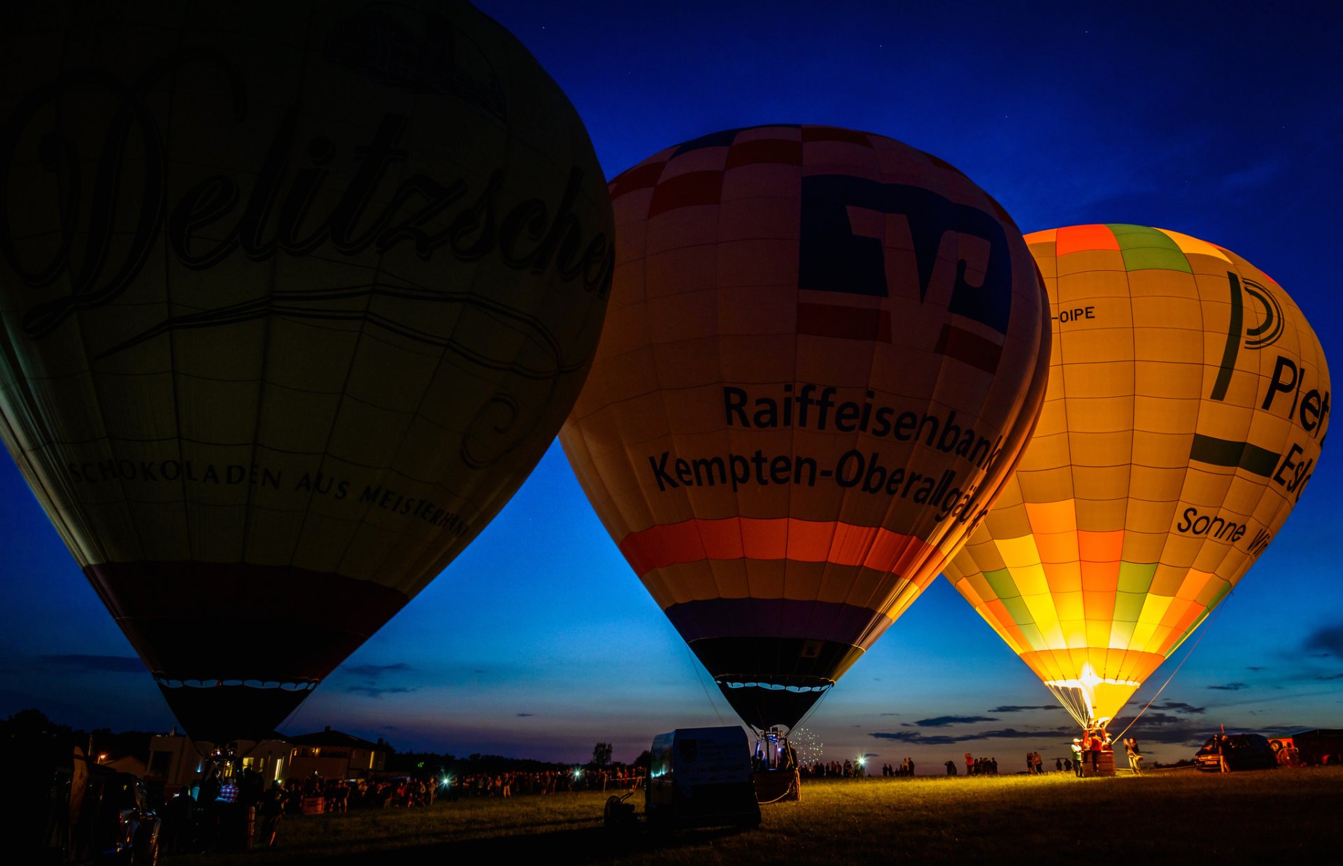 ballon nacht lichter himmel