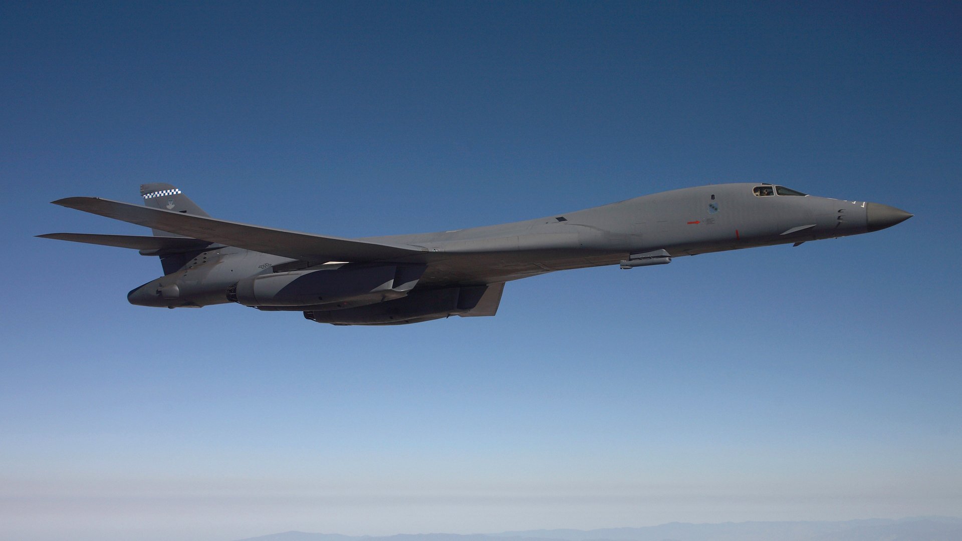 b-1b bomber plane sky flight