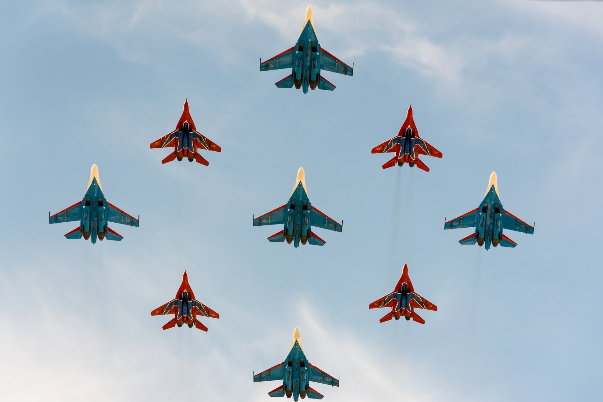 russian knights swifts fighters sky