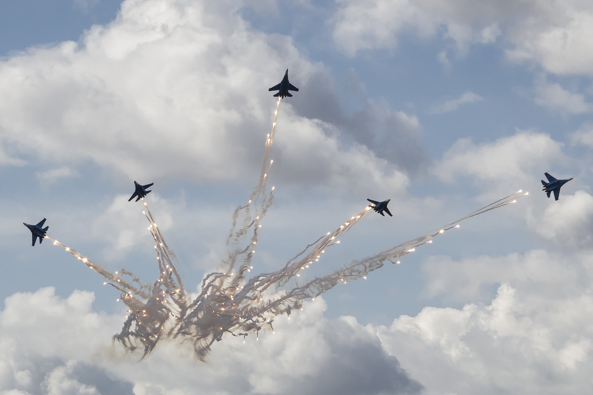 aviación caballeros rusos cazas cielo