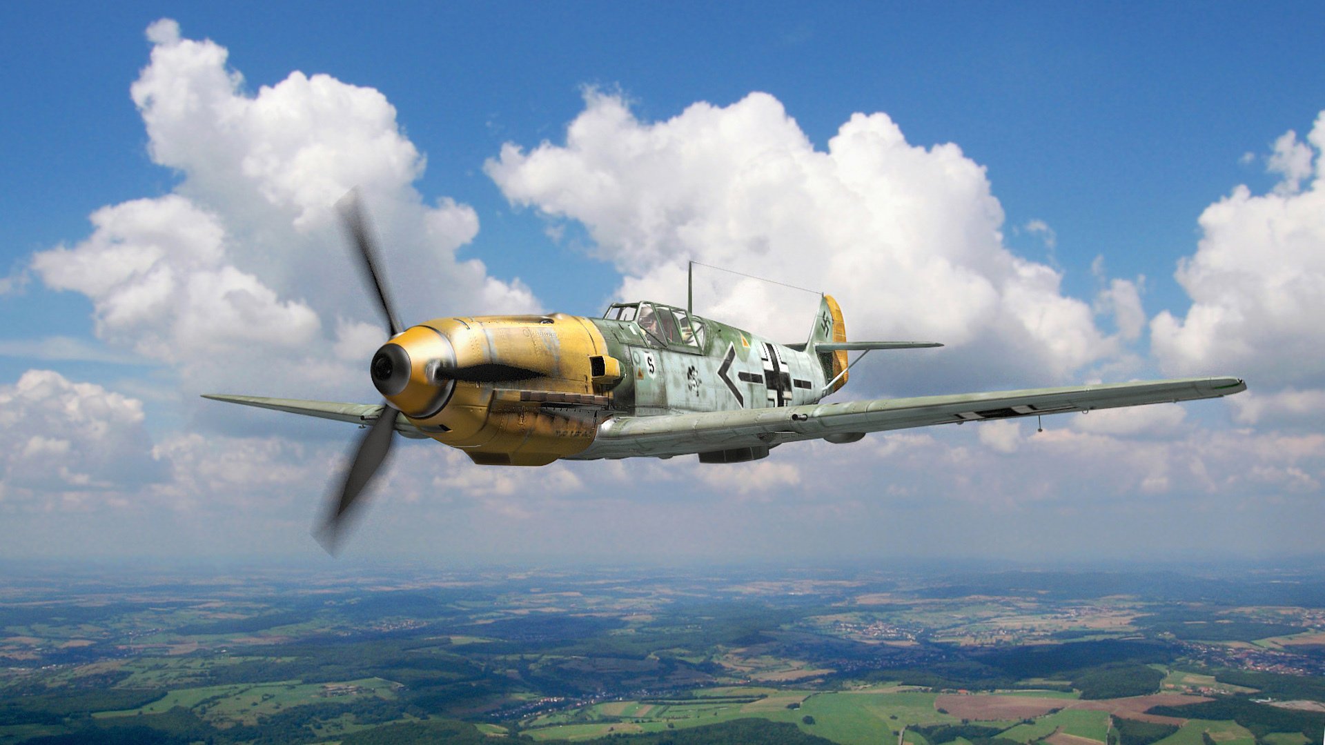 bf.109e emil messerschmitt caccia a pistoni monomotore-lowplane luftwaffe figura arte galland adolf pilota tedesco di unità da combattimento della luftwaffe