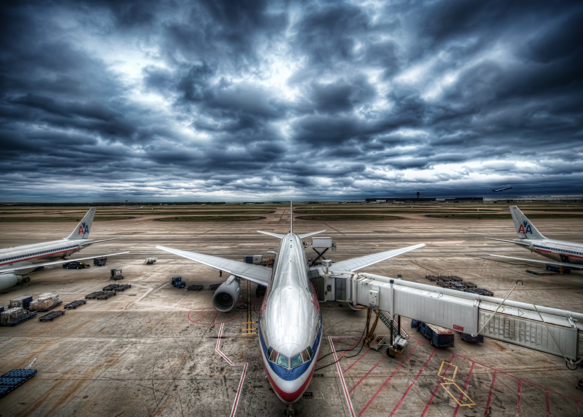 plane aviation sky clouds stormy sky airport