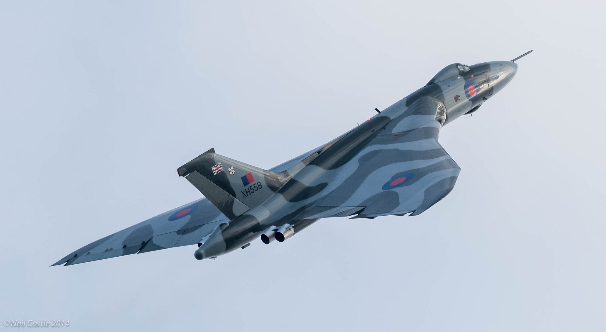 avro vulcan xh558 flugzeug himmel bomber