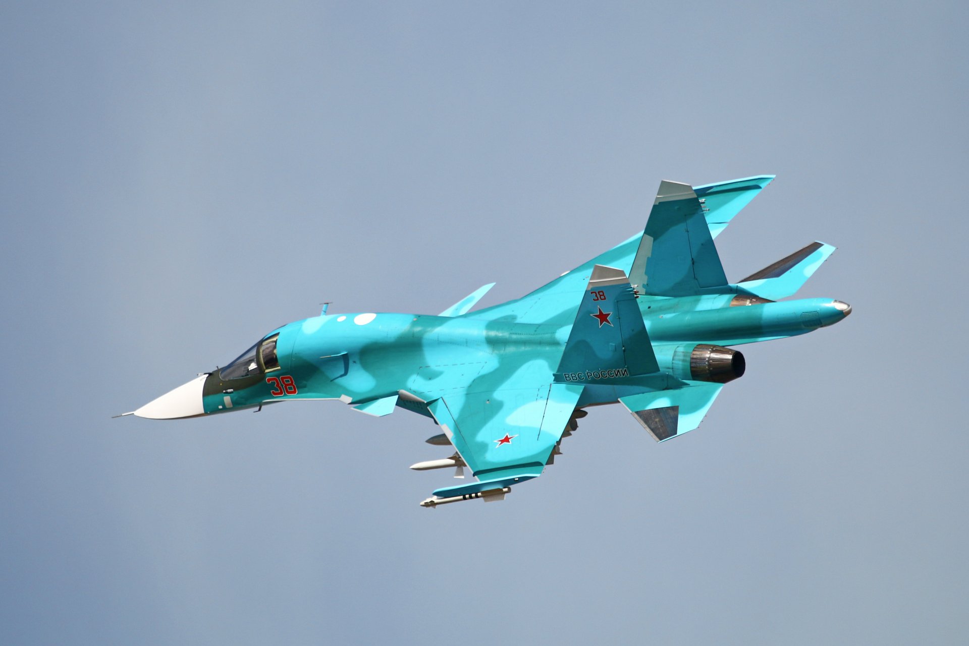 su-34 kampfjet bomber flug