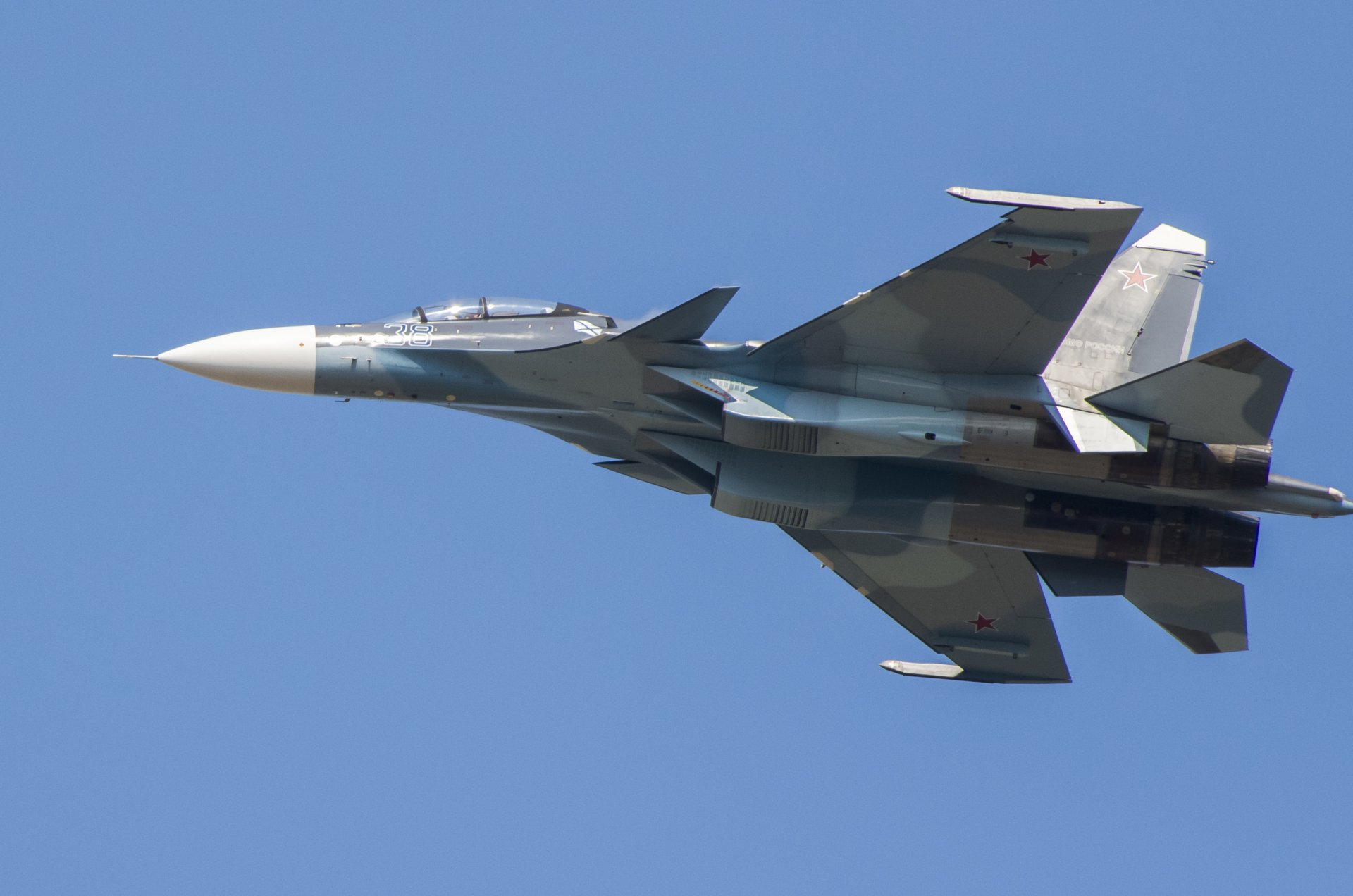 su-30sm ruso doble multipropósito caza vuelo