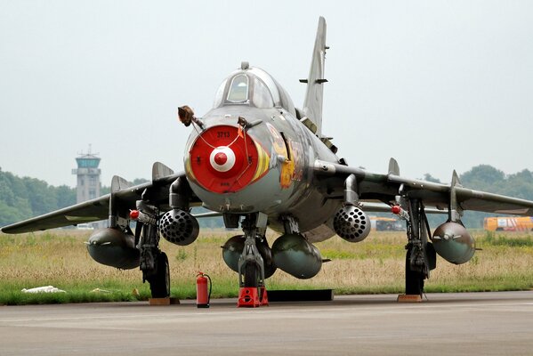 SU-22m fighter bomber in full ammunition