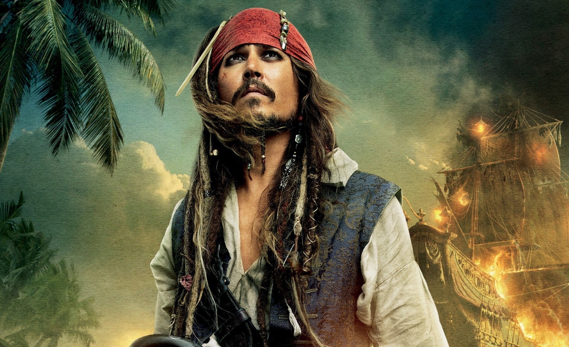 johnny depp piratas del caribe en costas extrañas capitán jack sparrow