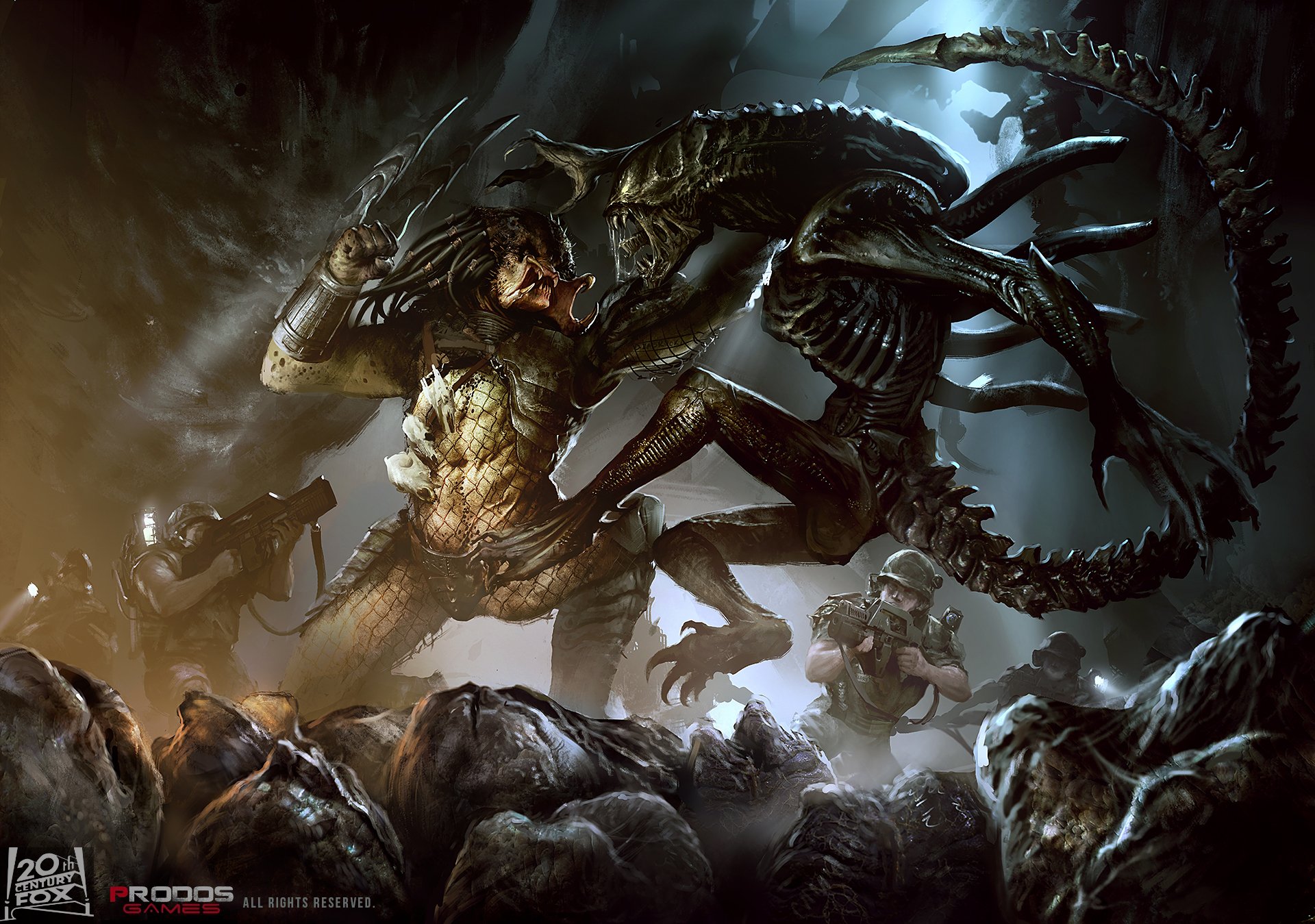 alien vs predator alien predator giger marines kunst soldaten aliens xenomorph avp