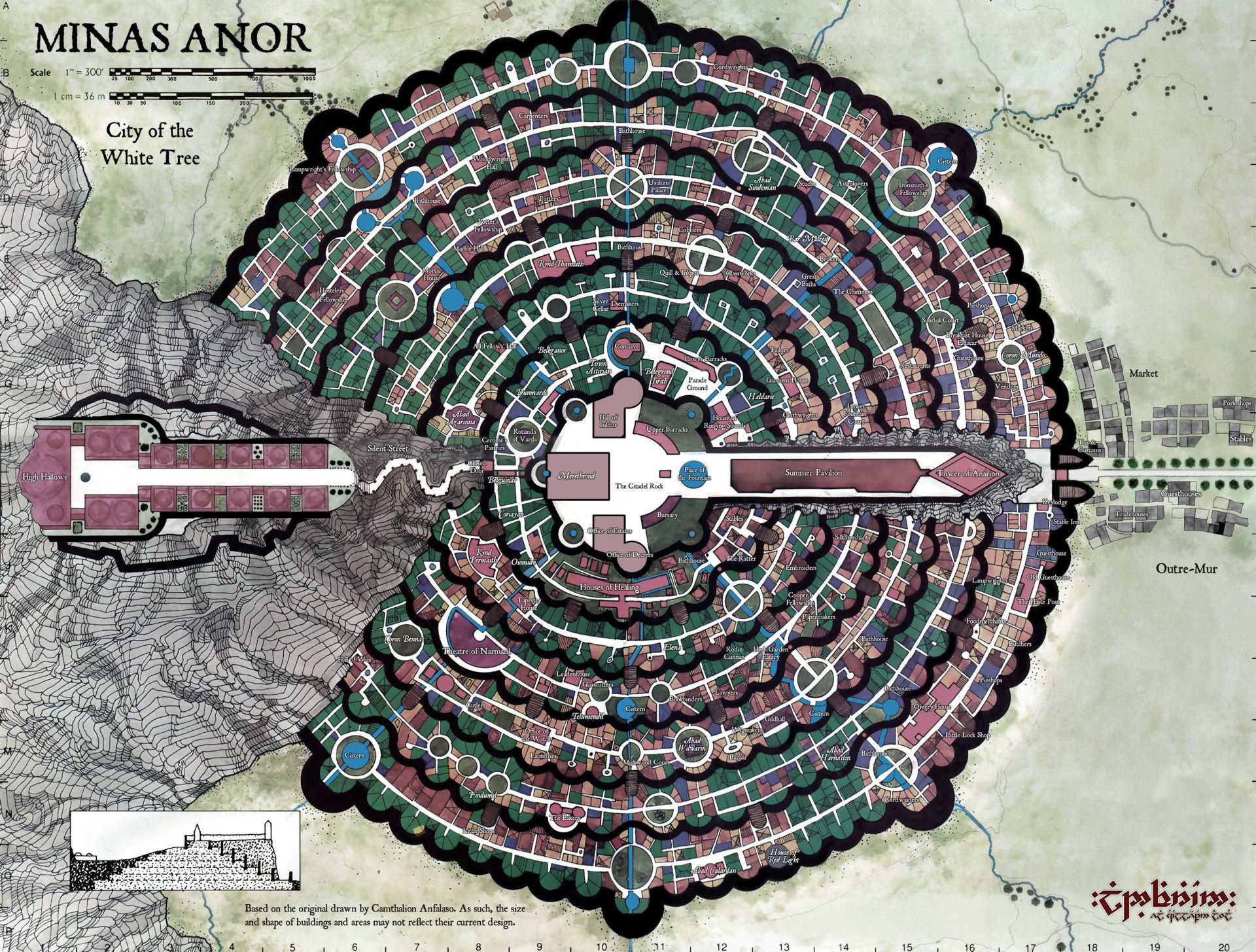 el señor de los anillos ronald ruel john tolkien quenta silmarillion mapa tierra media ciudad del árbol blanco minas anor minas tirith gondor silmarillion john ronald ruel tolkien arda montaña blanca