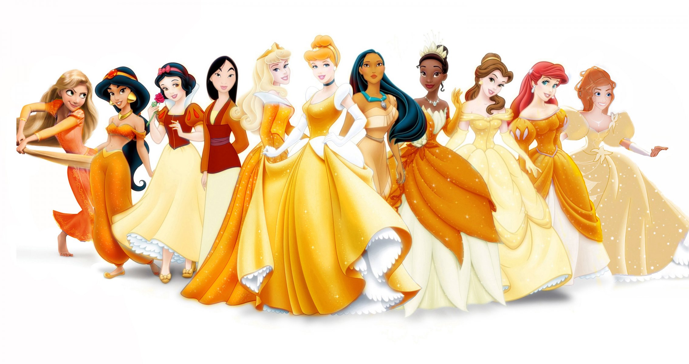 księżniczki disneya disney księżniczki roszpunka jasmine ariel kopciuszek śpiąca królewna królewna śnieżka pacohontas tiana belle gisele mulan