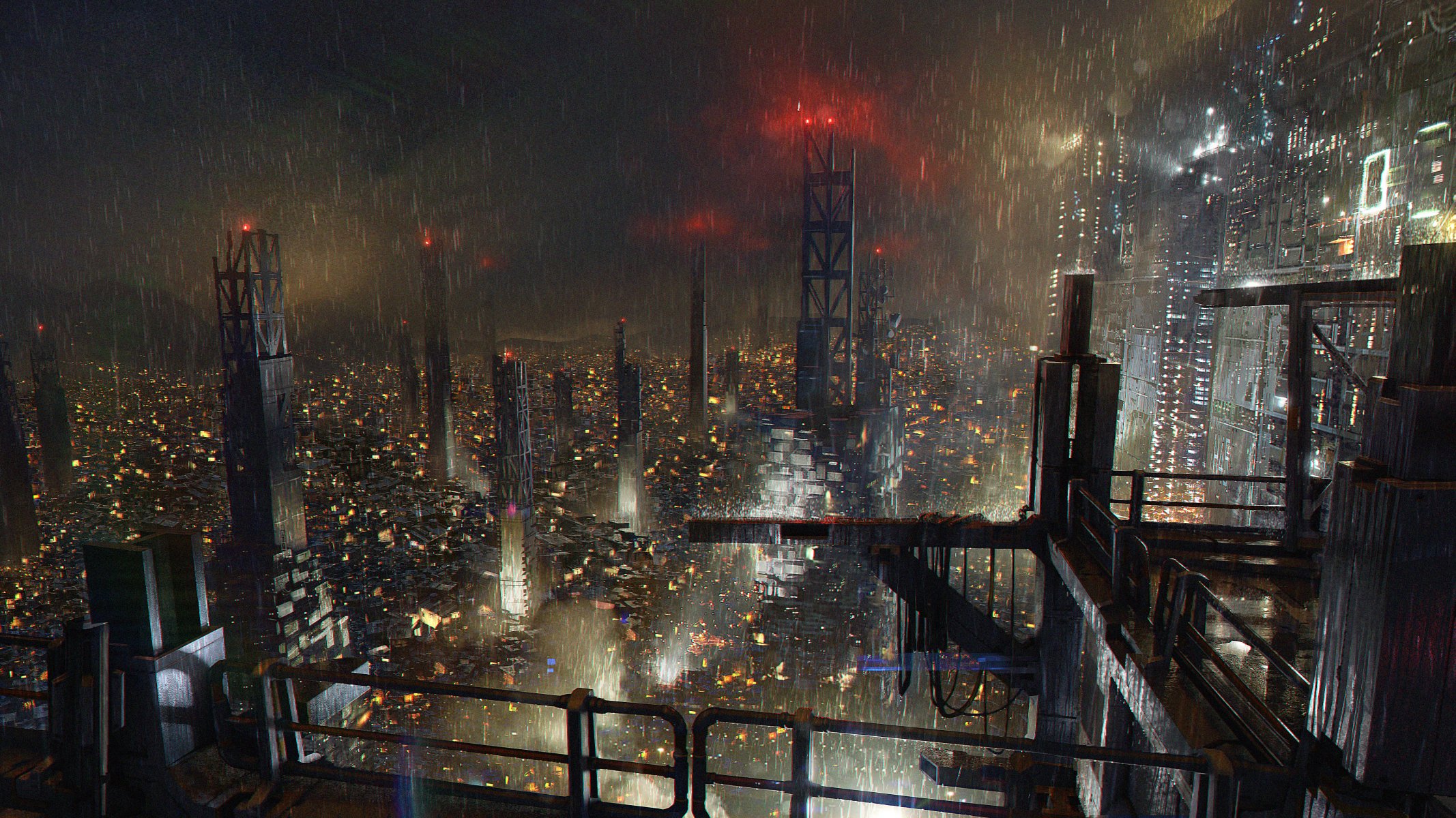 ciudad golem deus ex square enix eidos montreal ciudad noche ficción deus ex : la humanidad dividida arte