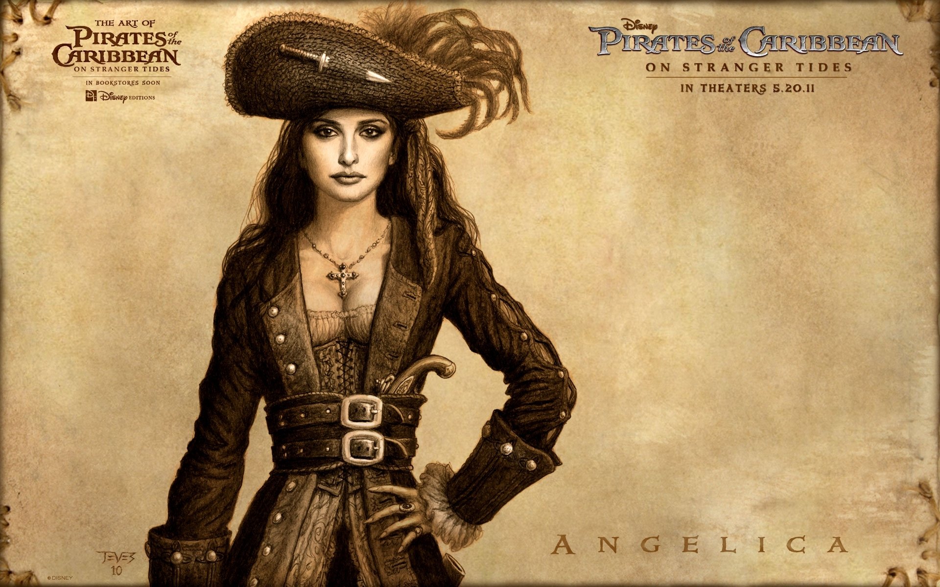 pirati dei caraibi on stranger tides penelope cruz penelope cruz disney arte