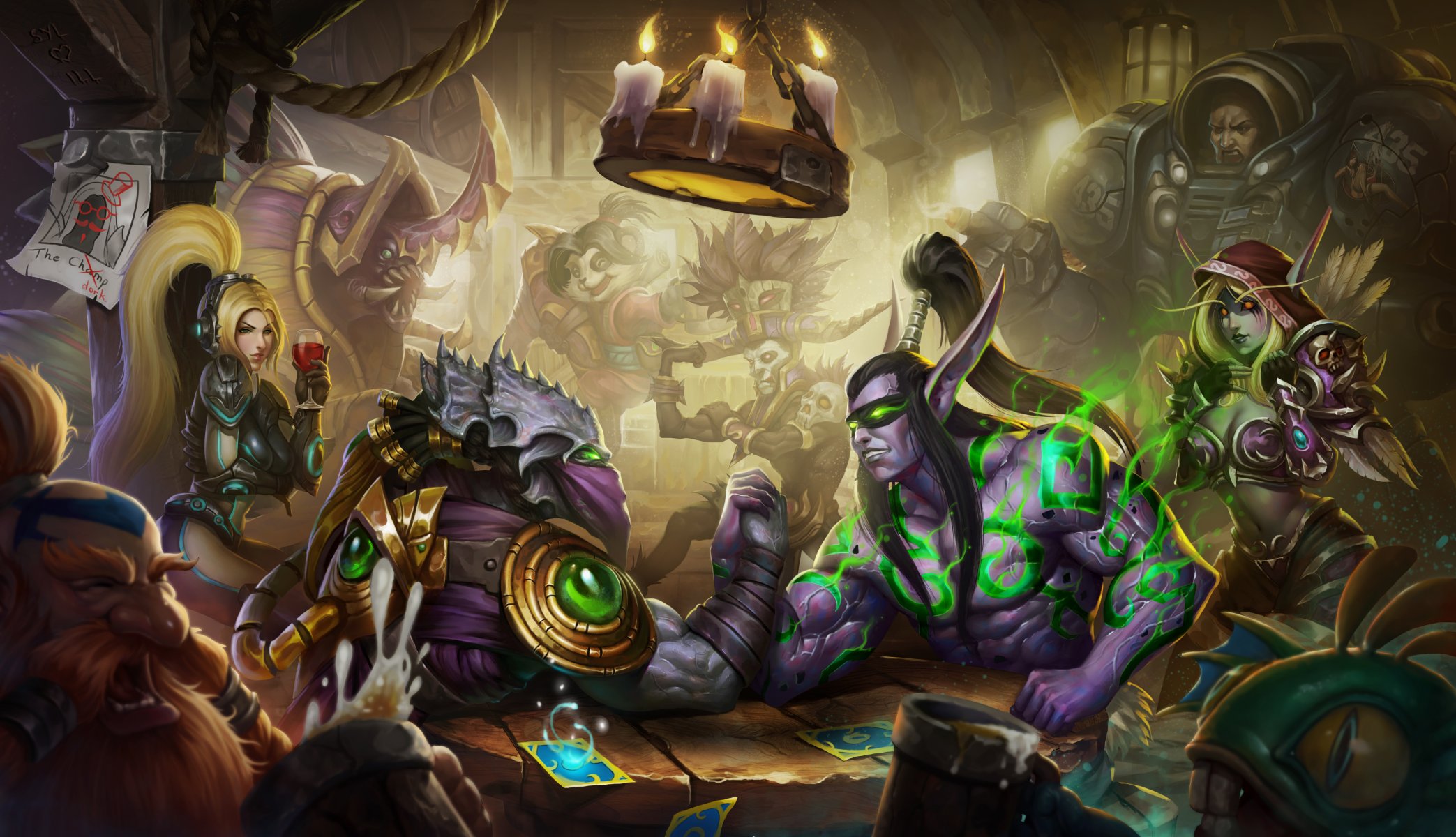 heroes of the storm illidan stormrage sylvanas nazeebo witch doctor viking zeratul nova terra nova diablo warcraft starcraft li li panda tavern cards tychus anub arak