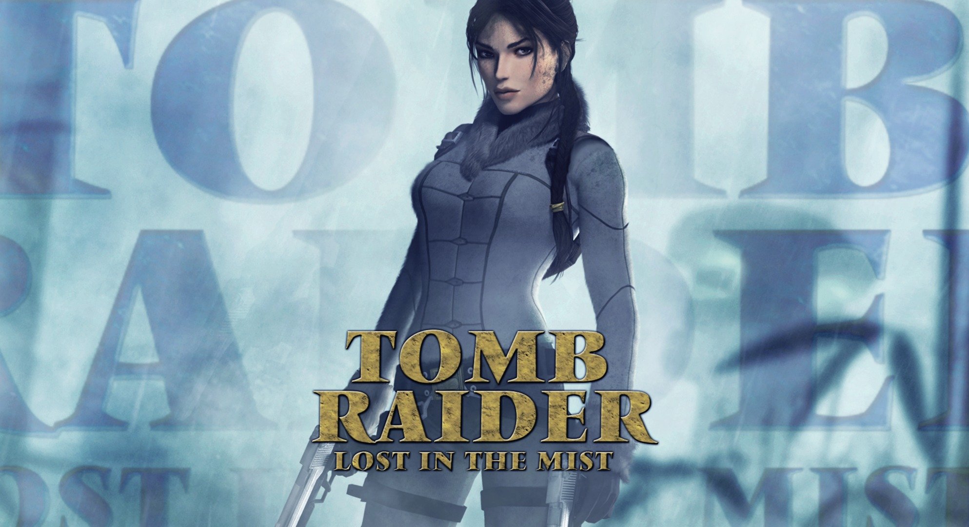 tomb raider: zagubieni we mgle dziewczyna mgła pistolety lara croft tomb raider