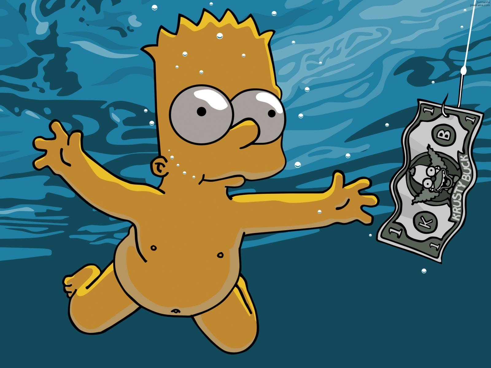 simpsons bart cartoon nirvana nevermind