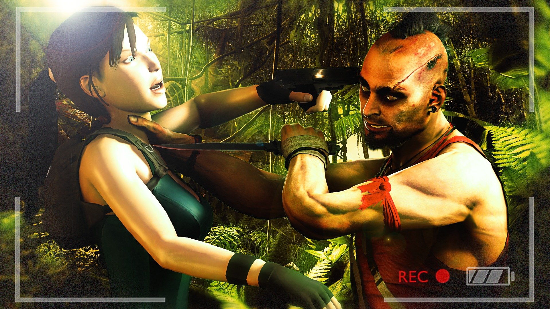 tomb raider lejos vaas lara croft cuchillo arte