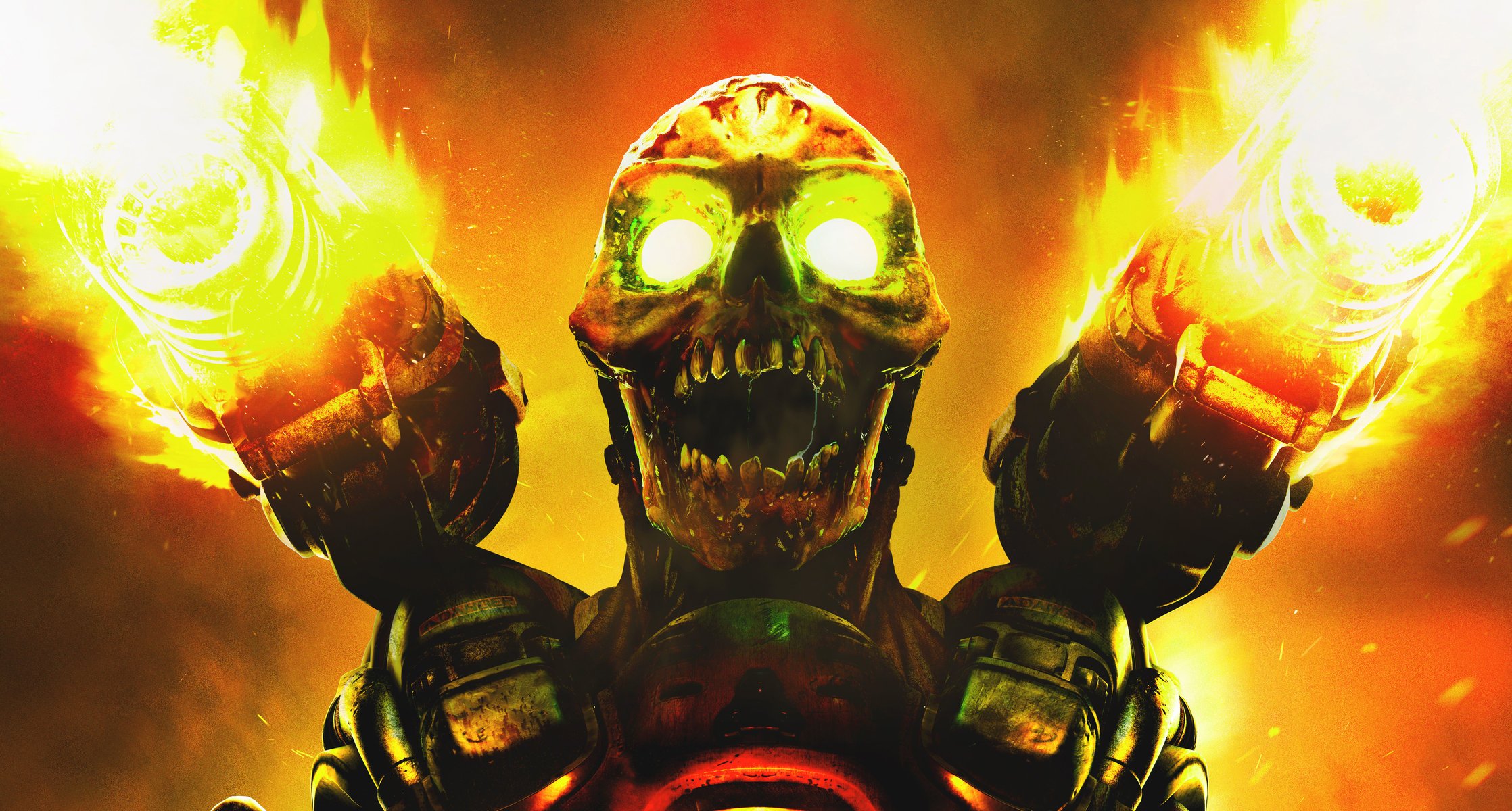 doom monster kanonen schuss feuer mutant zähne schädel id-software zenimax media